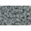 cc9f - perles de rocaille Toho 11/0 transparent frosted light grey (10g)
