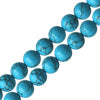 Perles rondes turquoise reconstituee 6mm sur fil (1)