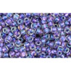 cc265 - Toho rocailles perlen 11/0 rainbow crystal/metallic purple lined (10g)