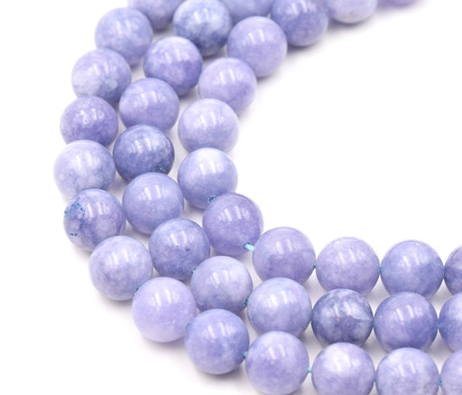 Quartz naturel teint imitation aigue-marine - perles rondes, 10 mm (1 fil)