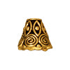 Cone spirale métal plaqué or vieilli 8.5mm (1)