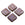 Perlengroßhändler in der Schweiz Tschechisches Druckglas Quadrat mit Stern Violett und Picasso 10mm (4)
