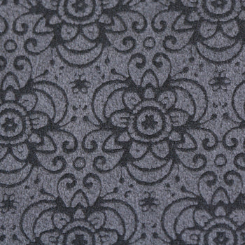 Suédine motif fleurs Executive Grey 10x21.5cm (1)