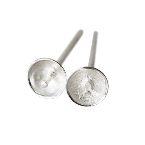 Achat Boucles d&#39;oreilles Clou pour perles monter 6mm argent 925 (2)