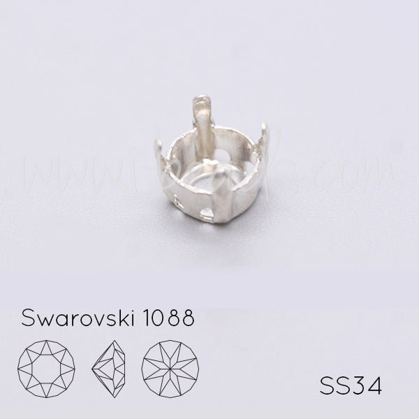 Serti à coudre pour Swarovski 1088 SS34 argenté (4)