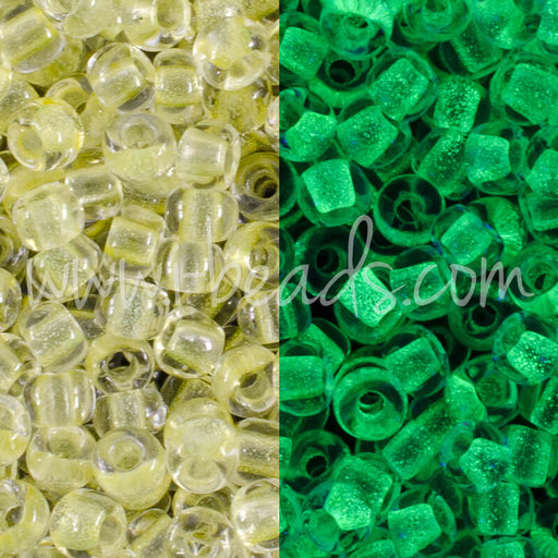 cc2721 - Toho Rocailles Perlen 11/0 Glow in the dark yellow/bright green (10g)