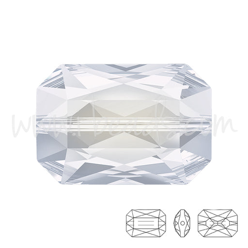 Perle Swarovski 5515 Emerald cut white opal 18x12mm (1)