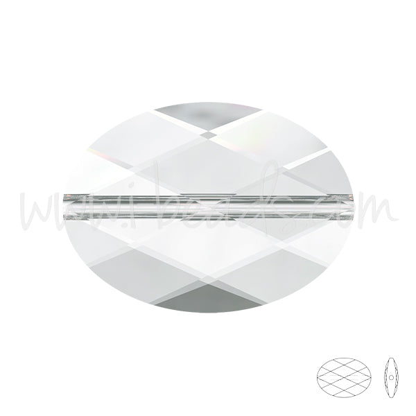 Perles facettes Swarovski 5050 crystal 14x10mm (1)