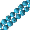 Perles rondes turquoise reconstituee 8mm sur fil (1)