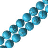 Perles rondes turquoise imitation 8mm sur fil (1)