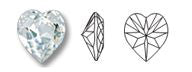 Coeur sertir Swarovski 4831 antique heart crystal 11x10mm (2)