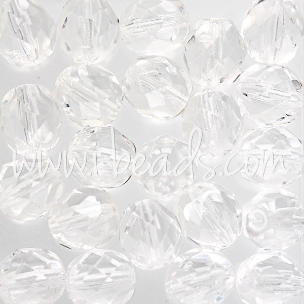 25 Perles Facettées Bohème Preciosa – 6 Mm Cristal | Pour Création De Bijoux, DIY Et Customisation
