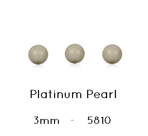 Achat 5810 Swarovski Platinum pearl 3mm x0.5mm (40)