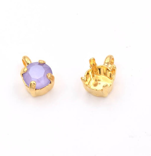 Achat Mini pendentif support pour Swarovski 1088 SS29 Laiton plaqué doré (1)