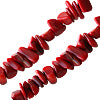 corail bambou rouge Perles chips 6mm sur fil (1)