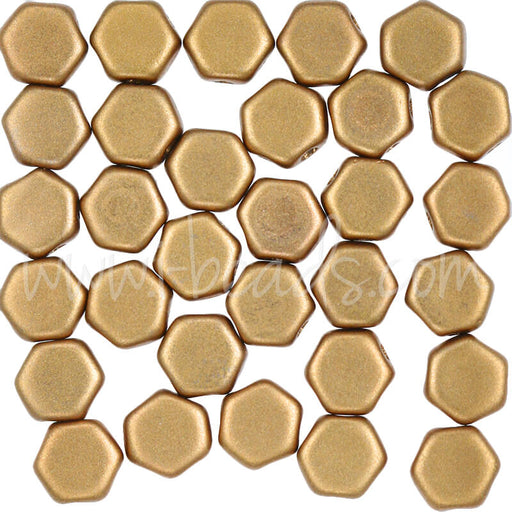 Perles Honeycomb 6mm matt metal antique brass (30)