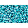 cc377 - perles de rocaille Toho 11/0 light sapphire/métallic teal lined (10g)