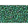 cc322 - perles de rocaille Toho 15/0 gold lustered emerald (5g)