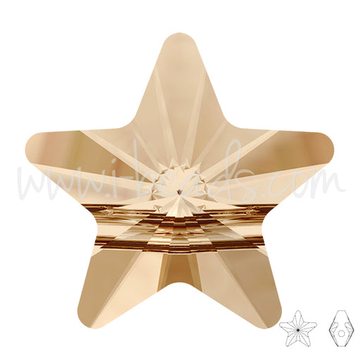 Perle étoile Swarovski crystal golden shadow 8mm (4)