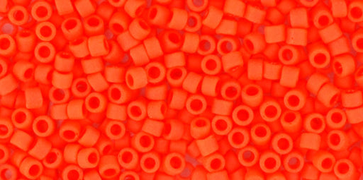 Achat cc50F- Toho Treasure beads 11/0 Opaque-Frosted Sunset Orange (5gr)