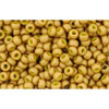 cc1623f - perles de rocaille Toho 11/0 opaque frosted gold luster yellow (10g)