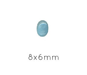 Kaufen Sie Perlen in der Schweiz Ovaler Amazonit Cabochon 8x6mm (1)