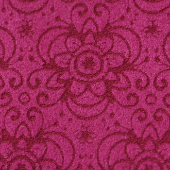Suédine motif fleurs fuschia 10x21.5cm (1)