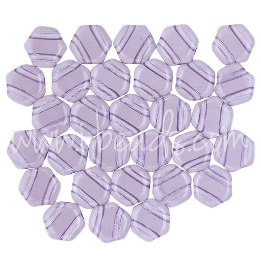 Perles Honeycomb 6mm tanzanite transparent (30)