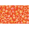 cc174bf - perles de rocaille toho 8/0 transparent rainbow frosted hyacinth orange(10g)