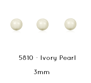 5810 Swarovski IVORY pearl 3mmx 0.5mm (40)