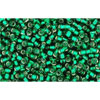 Achat cc36 - perles de rocaille Toho 15/0 silver lined green emerald (5g)