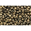 cc1706 - perles de rocaille Toho 11/0 gilded marble black (10g)
