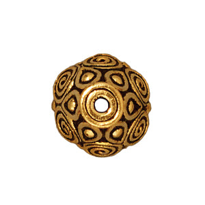 Cone spirale métal plaqué or vieilli 8.5mm (1)
