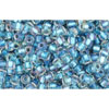 cc263 - perles de rocaille Toho 11/0 inside color rainbow crystal/light capri (10g)