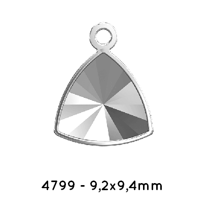 Swarovski 4799/J Kaleidoscope Triangle Fancy Stone serti à coller rhodium 9,2x9,4mm (2)