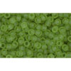 cc7f - perles de rocaille Toho 11/0 transparent frosted peridot (10g)