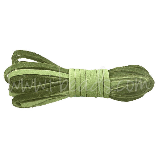 Cordon de daim naturel 3mm vert (3.6m)