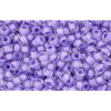 cc966 - perles de rocaille Toho 11/0 crystal/ purple lined (10g)