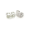 Poussoir pour clou d'oreilles métal plaqué argent 6mm (10)