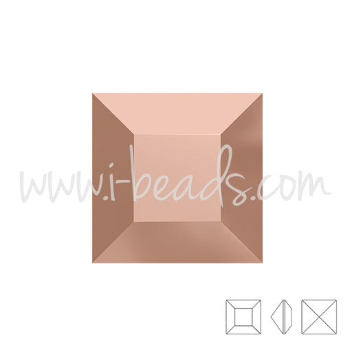 Swarovski Elements 4428 Xilion square crystal rose gold 6mm (2)
