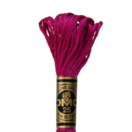 Fil à broder DMC mouliné spécial coton 8m fuchsia 718 (1)