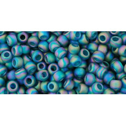 Achat cc167bdf - perles de rocaille Toho 8/0 transparent rainbow frosted teal (10g)