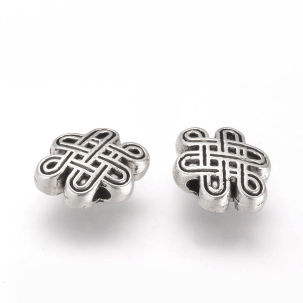 Perles en alliage d'argent tibétain pour bracelets, motif de Perles en alliage d'argent tibétain pour bracelets, motif de