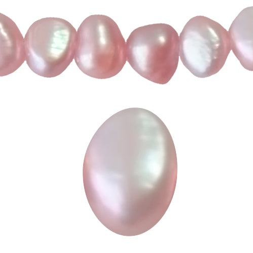 Achat Perles d&#39;eau douce pépites rose 5mm sur fil (1)