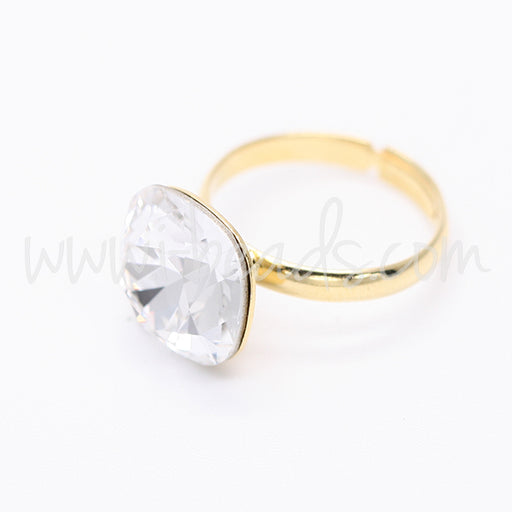 Serti à coller bague ajustable pour Swarovski 4470 12mm doré (1)