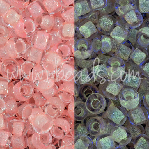 Achat cc2720 - perles de rocaille Toho 8/0 Glow in the dark pink/yellow green (10g)