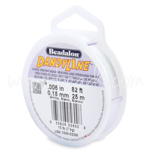 Kaufen Sie Perlen in der Schweiz Beadalon dandyline draht weiss 0.15mm 25m (1)