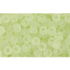 cc15f - perles de rocaille toho 8/0 transparent frosted citrus spritz (10g)