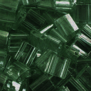 Cc146 - perles Miyuki tila transparent green 5mm (25)