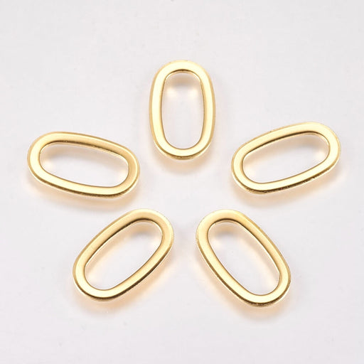 Achat Anneaux oval lien connecteurs en acier inoxydable doré OR 20x12mm (4)